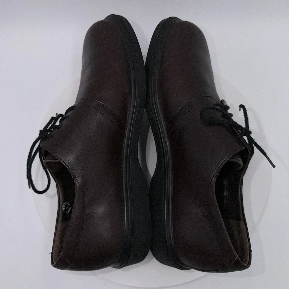 Mephisto Mens Air-Jet Oxford Size 10 Brown Leather Lace Up Dress Shoe France